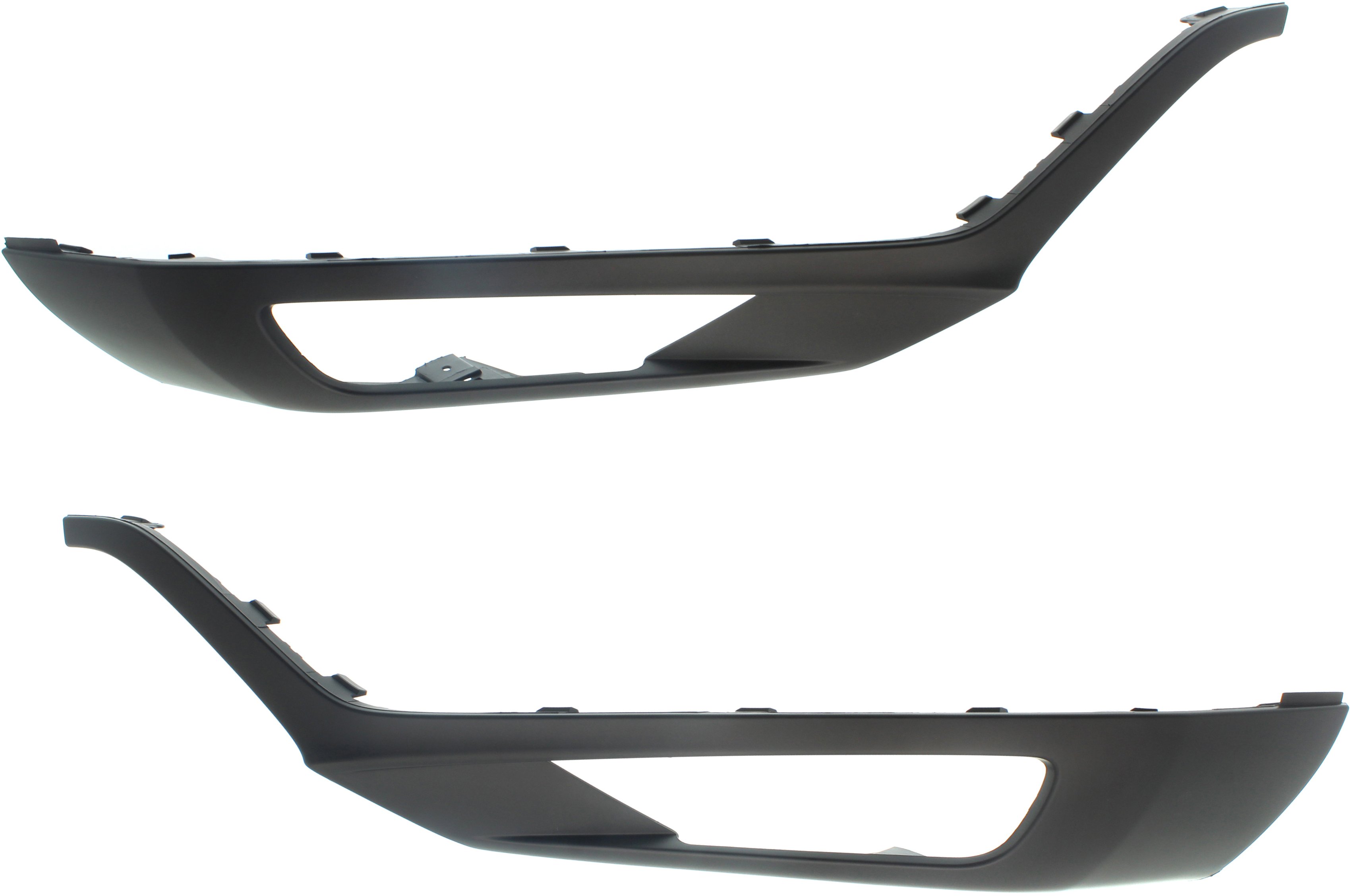 Front Bumper Molding Pair/Set for Volvo XC9 2016-2019, Right (Passenger) and Left (Driver) Outer, Primed (Ready to Paint) Replacement