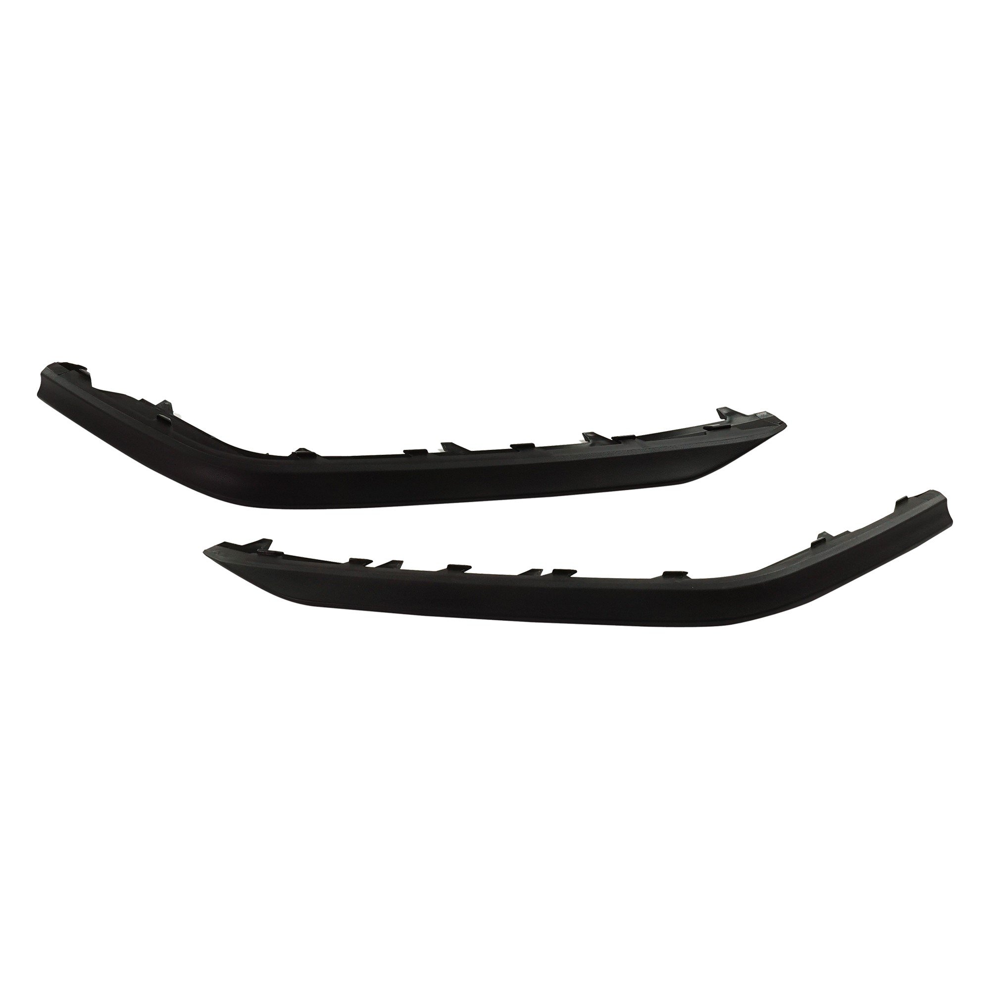 Front Bumper Molding Pair/Set for Volkswagen Jetta 2016-2018, Right (Passenger) and Left (Driver) Outer, Black Replacement