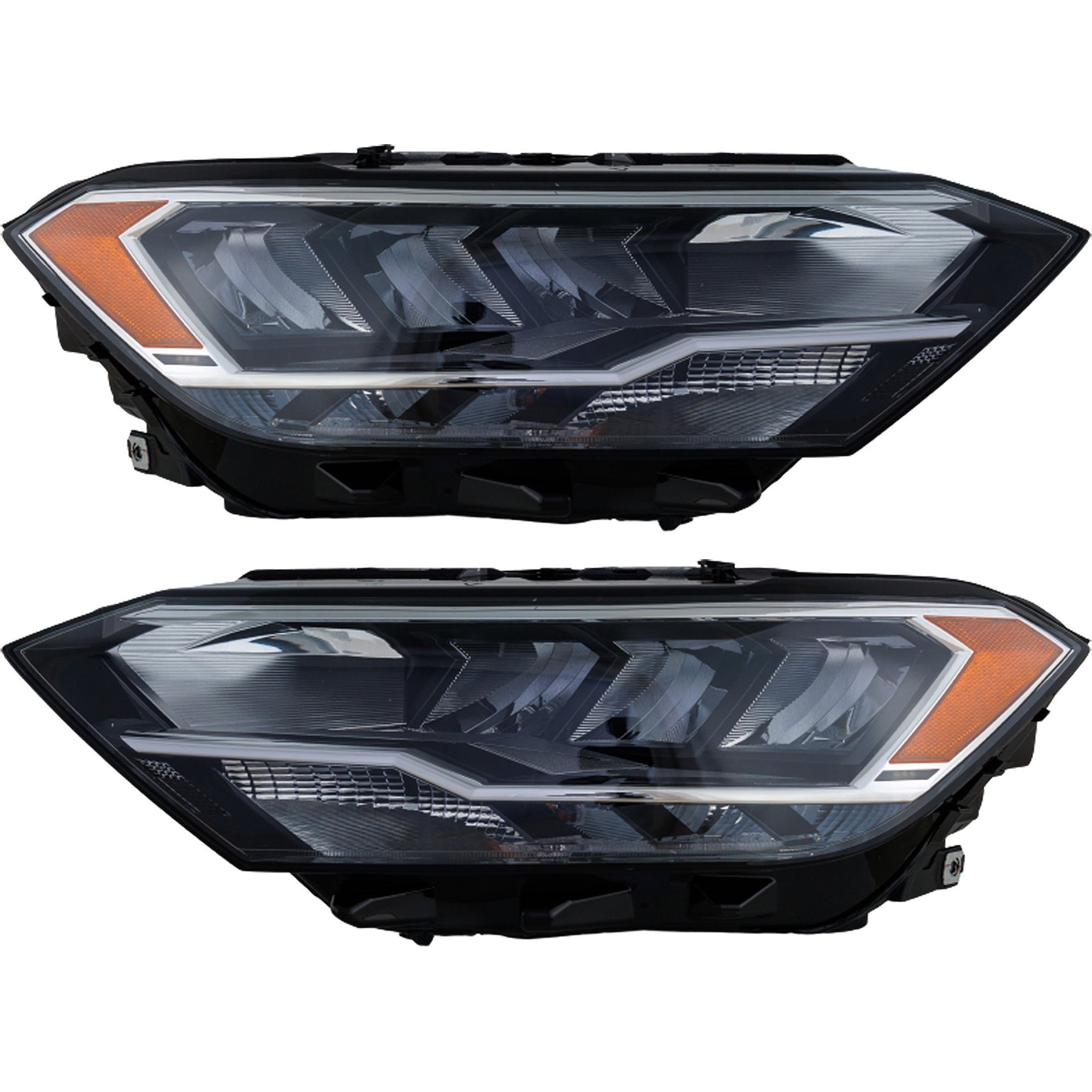 Headlight Assembly Pair/Set for Volkswagen Jetta 2019-2023, LED, Right (Passenger) and Left (Driver), Composite Type, Excluding GLI Model, Replacement