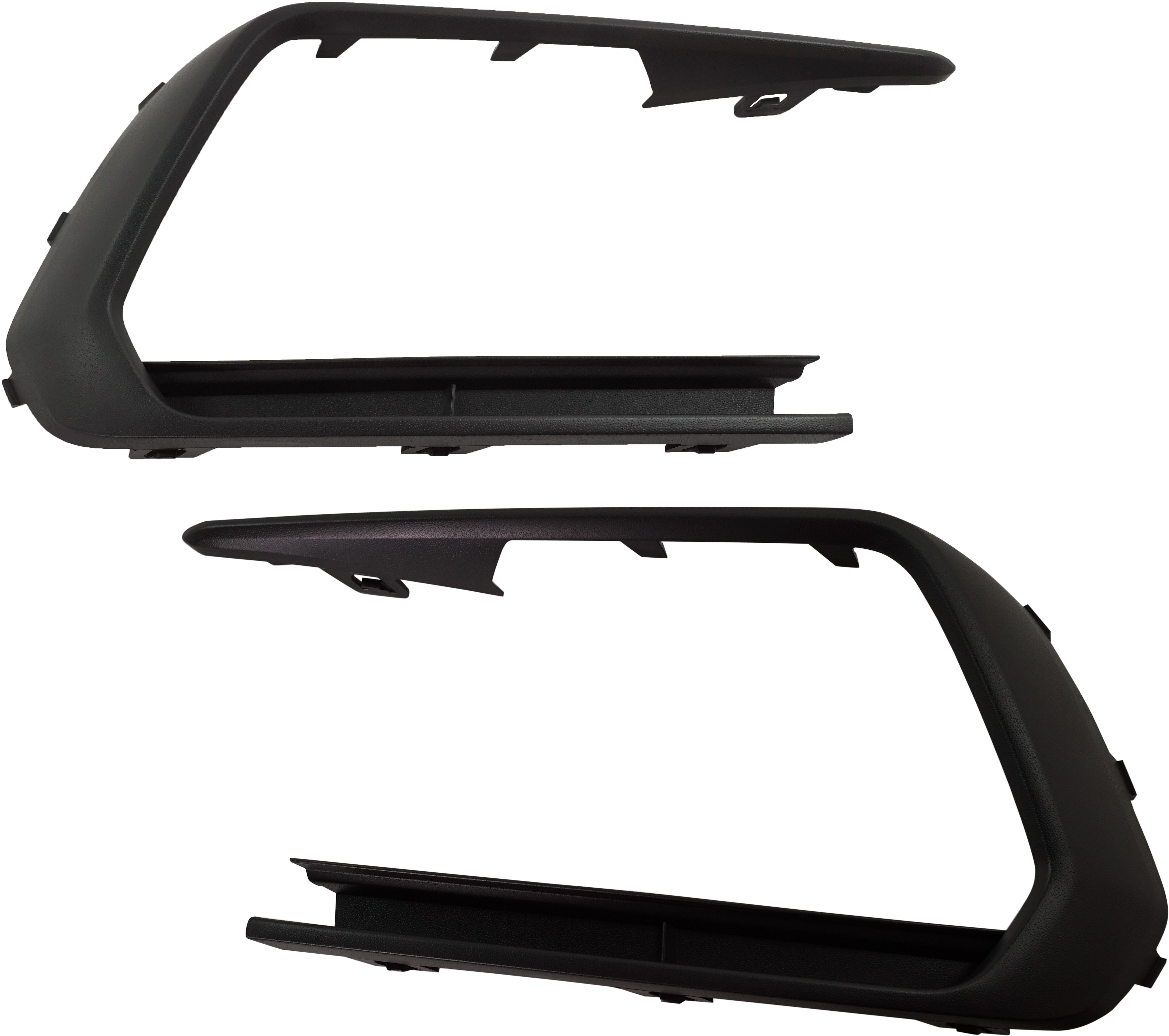 Front Fog Light Molding Pair/Set for 2016-2018 Volkswagen Jetta GLI & 2018 Wolfsburg Edition Models, Right (Passenger) and Left (Driver), Black, Replacement