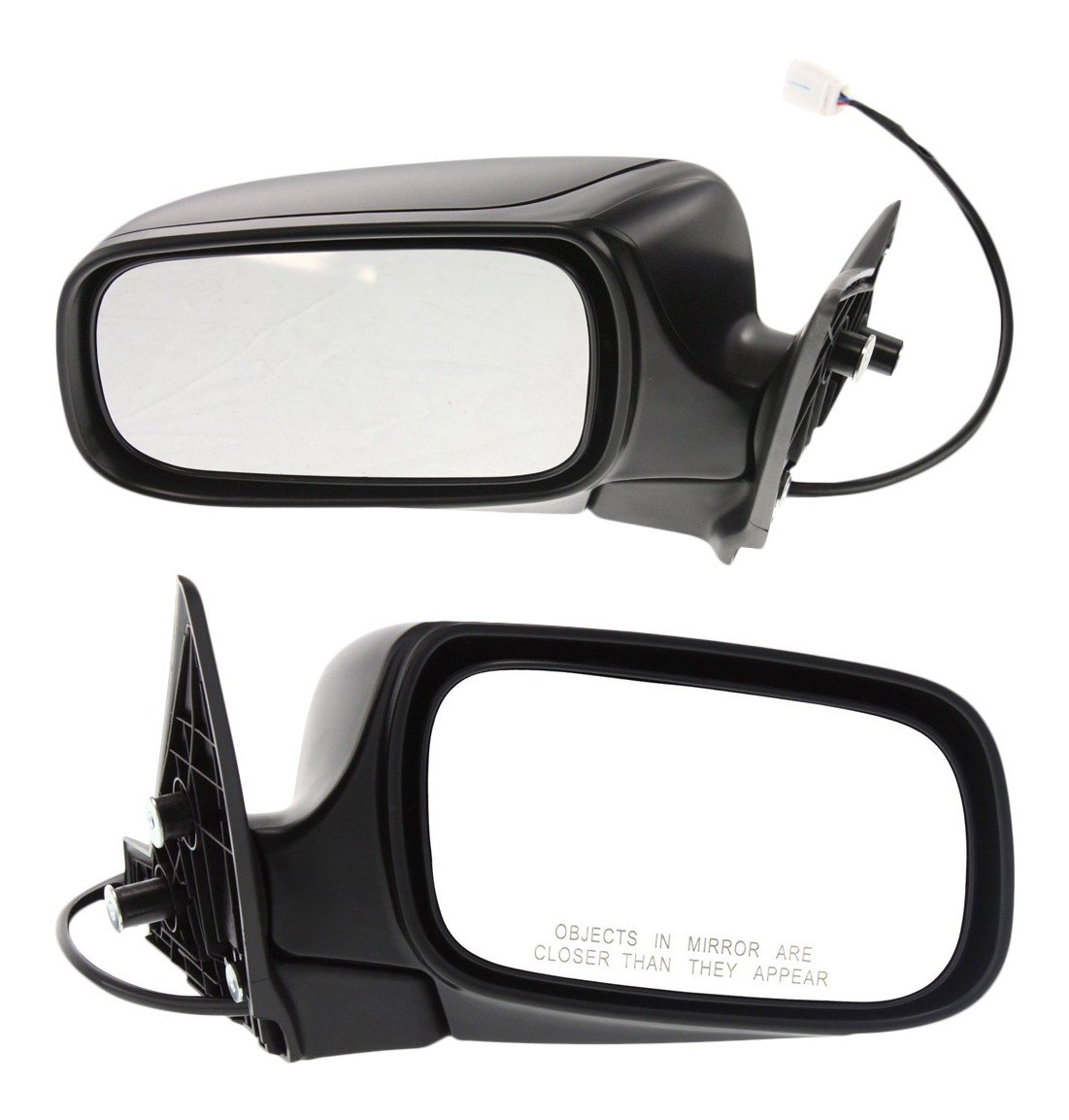 Mirror Pair/Set for Subaru Impreza 2002-2007, Right (Passenger) and Left (Driver), Power Adjusting, Manual Folding, Non-Heated, Textured Finish Replacement