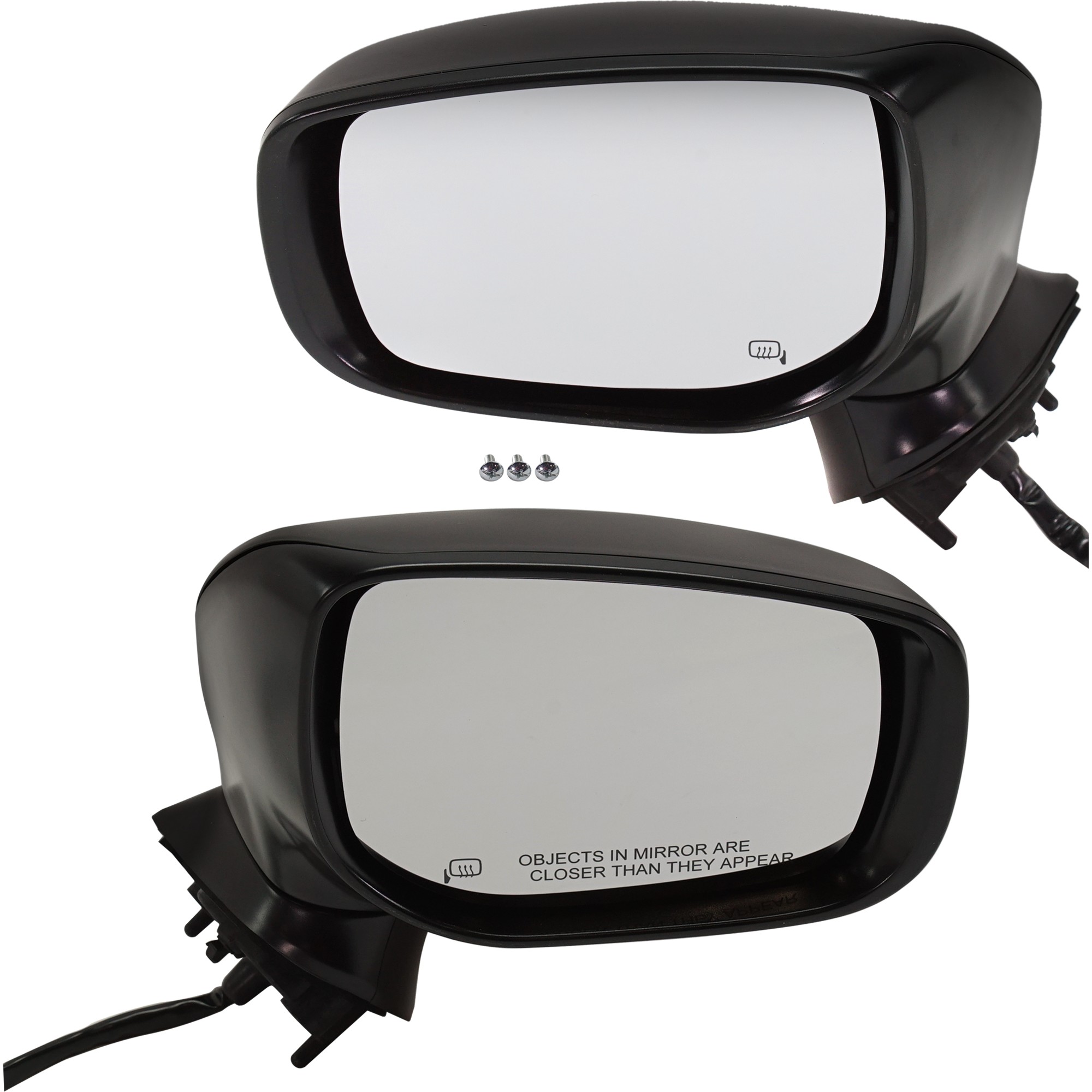 Mirror Pair/Set for Subaru Impreza 2017-2022, Right (Passenger) and Left (Driver), Power, Heated, Manual Folding, Paintable, without Blind Spot Detection and Signal Light Replacement