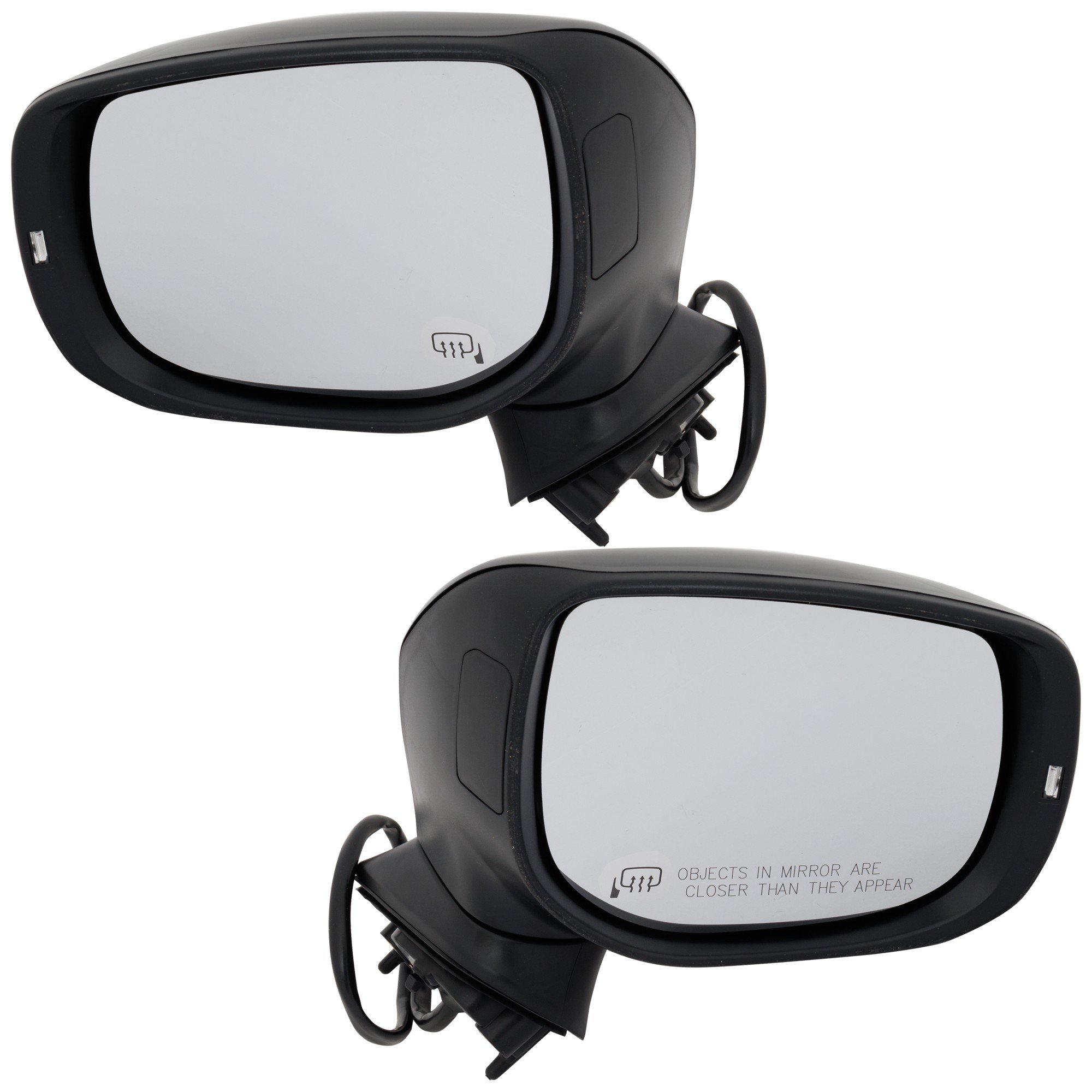 Mirror Pair/Set for Subaru Crosstrek 2018-2023, Right (Passenger) and Left (Driver), Power Adjustment, Manual Folding, Heated, Paintable, with Blind Spot Glass and In-Housing Signal Light, without Auto Dimming and Memory Replacement