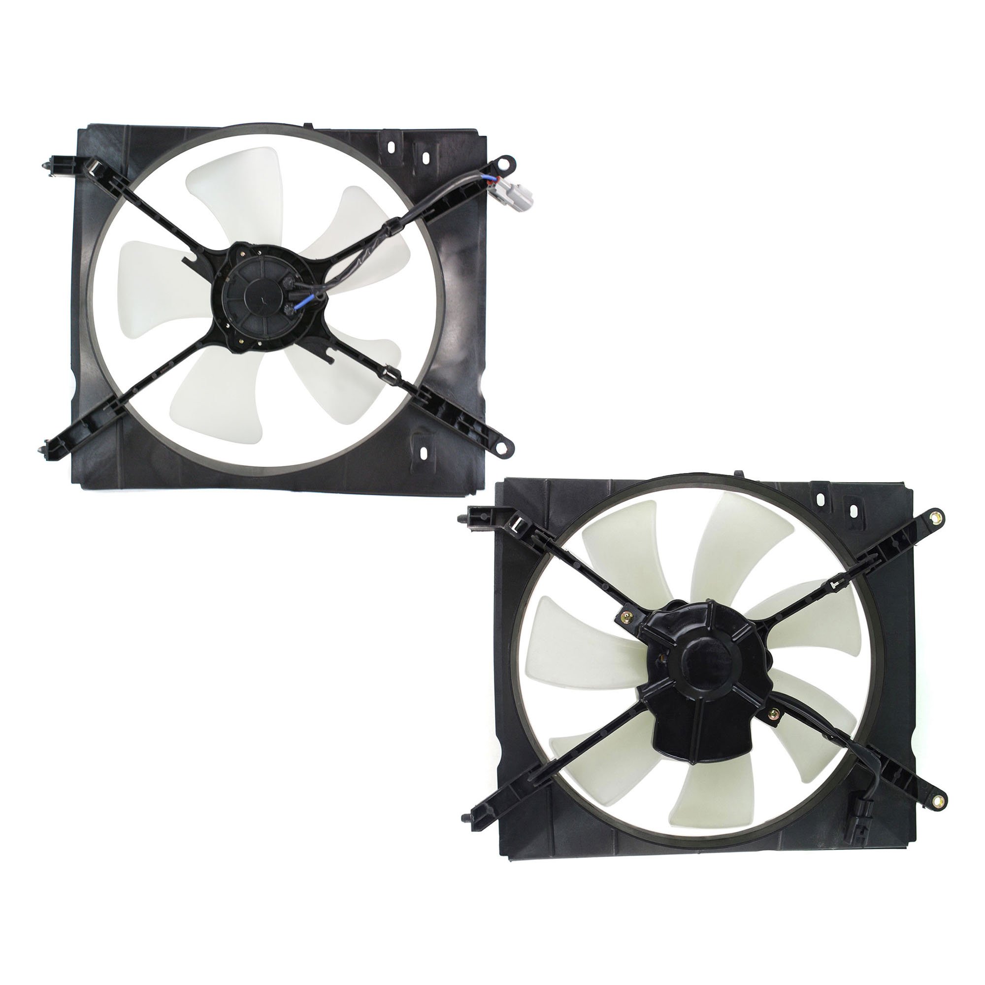 A/C Fan Shroud Assembly Pair/Set for Toyota Camry 2000-2001, Right (Passenger) and Left (Driver), 4 Cylinder, USA Built Replacement