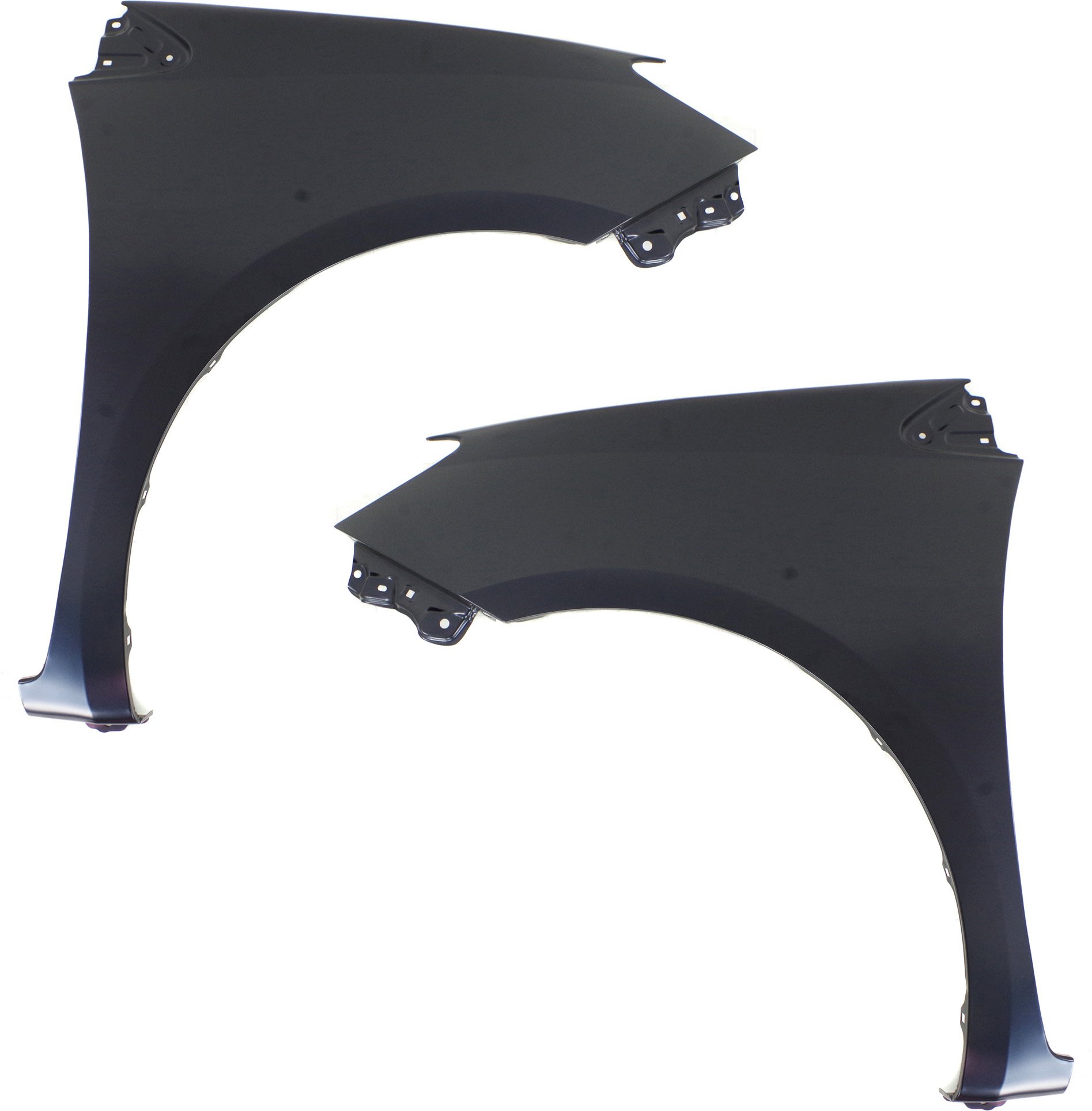 Front Fender Pair/Set for Toyota Sienna 2004-2010, Right (Passenger) and Left (Driver), Primed (Ready to Paint), Without Antenna Hole, Replacement