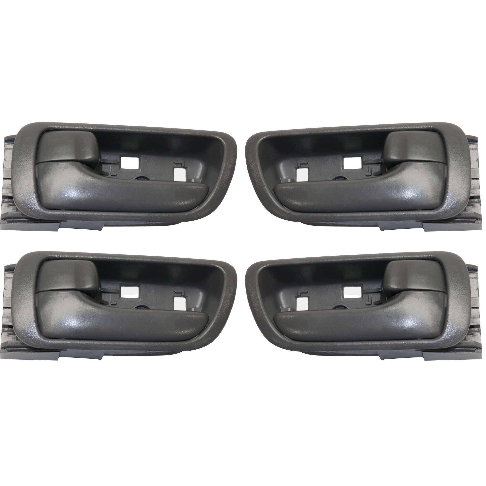 Front and Rear Inside Door Handle Pair/Set for 2002-2006 Toyota Camry, Right (Passenger) & Left (Driver), Pair/Set of 4, Gray, Japan/USA Built, Replacement