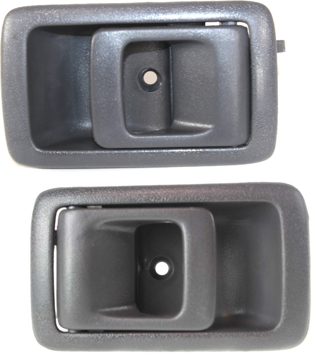 Front Door Handle Pair/Set for Toyota Camry 1987-1991, 4Runner 1996-2002, Tacoma 2001-2004, Right (Passenger) and Left (Driver), Inside, Textured Gray (=Rear) Replacement
