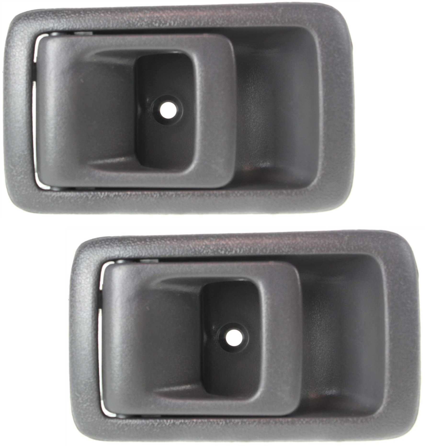 Front Interior Door Handle Left (Driver) for Toyota Camry 1987-1991, 4Runner 1996-2002, Tacoma 2001-2004, Set of 2, Textured Gray Replacement Set