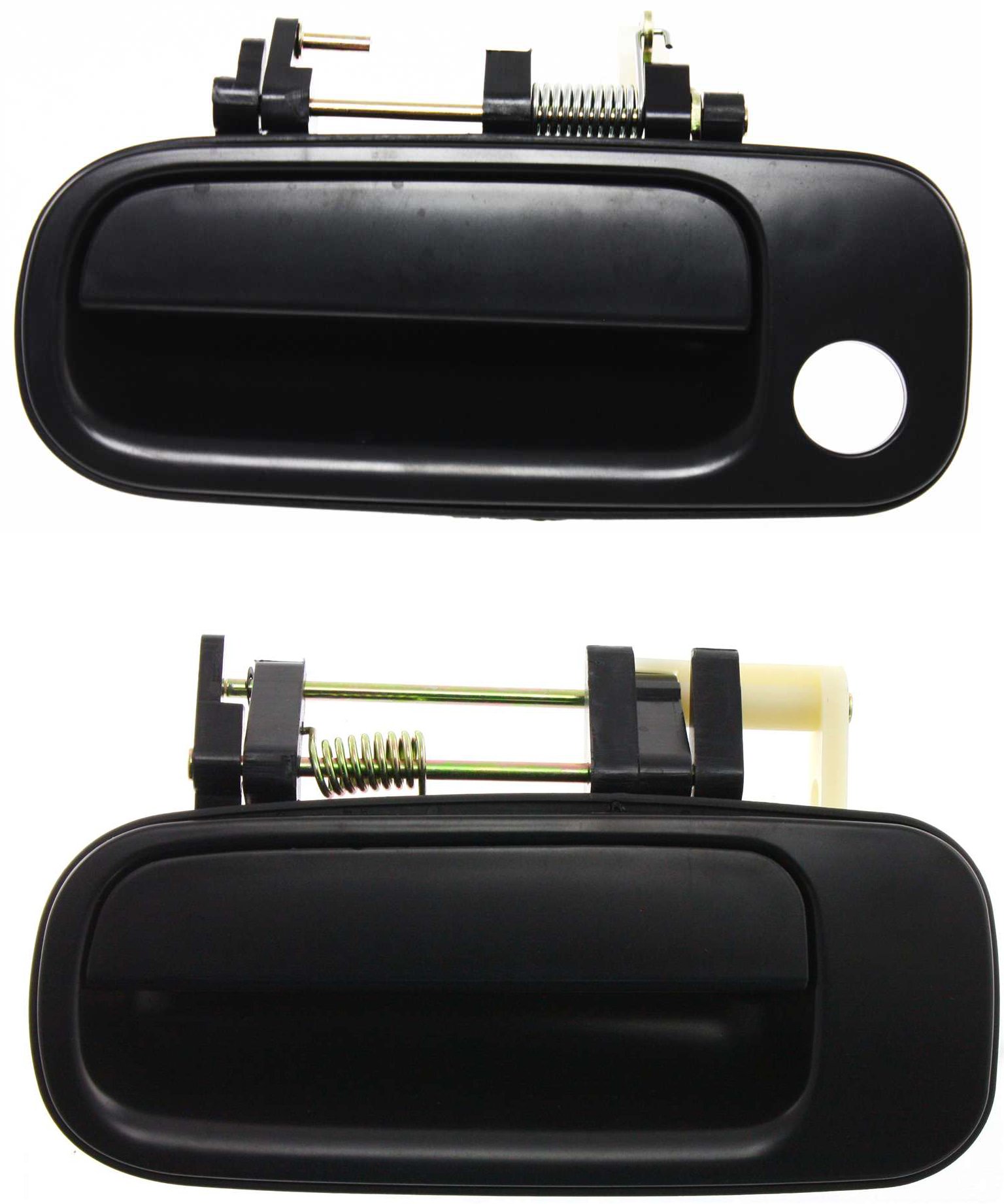 Front and Rear Door Handle Set for 1992-1996 Toyota Camry, Left (Driver), Outside, Smooth Black- Replacement Set of 2