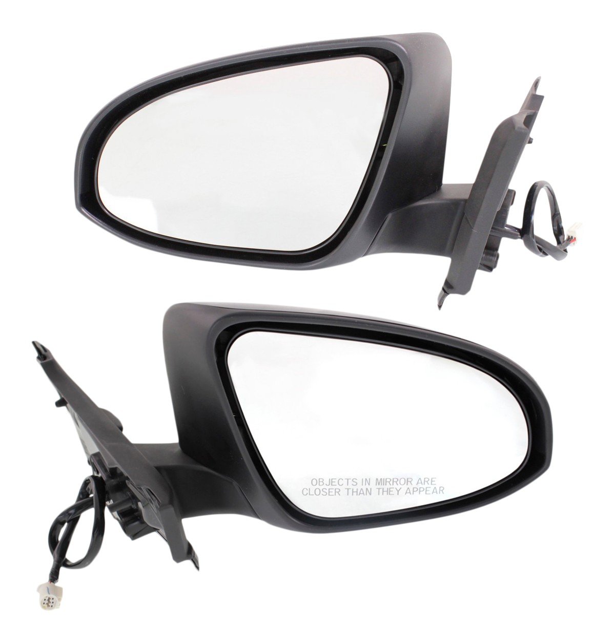 Power Heated Manual Folding Mirror Pair/Set for 2015-2019 Yaris Hatchback France Built Vehicle, Right (Passenger) and Left (Driver), Paintable Replacement