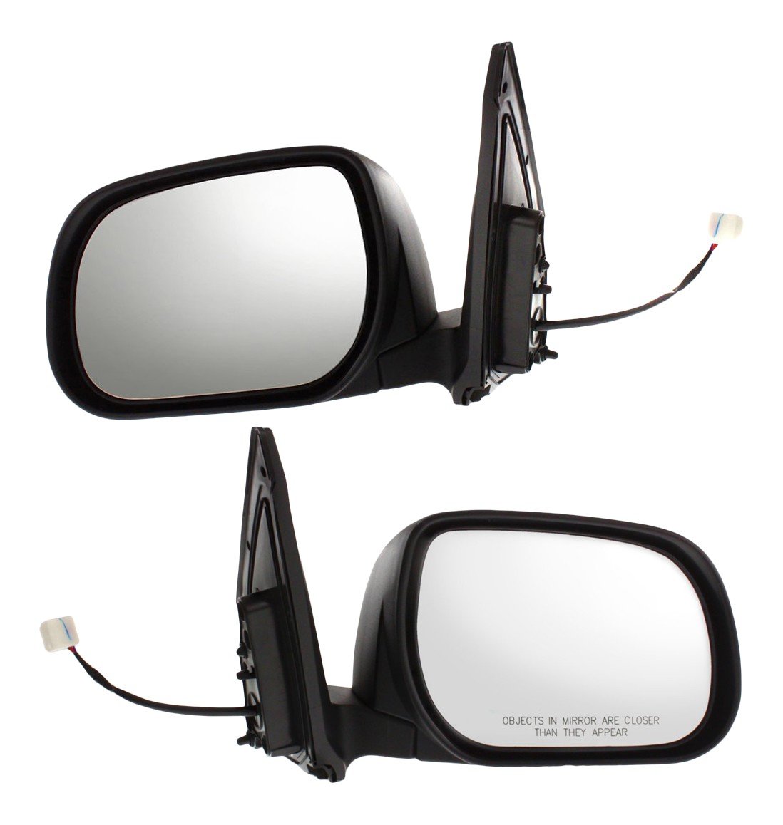 Power Manual Folding Mirror Pair/Set for 2009-2012 Toyota RAV4 Non-Heated, Paintable, Right (Passenger) and Left (Driver), without Signal Light, Excluding Limited Model, Japan Built Vehicle Replacement 