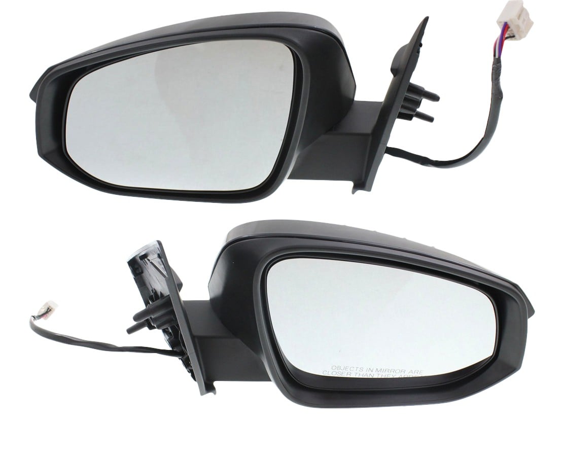Mirror Pair/Set for Toyota RAV4 2013-2015, Right (Passenger) and Left (Driver), Power Adjustable, Heated, Paintable, with LED Signal Light, without Blind Spot Detection, Excludes EV Model, Suitable for Japan/North American Built Vehicle up to 2014, Manual Folding Replacement