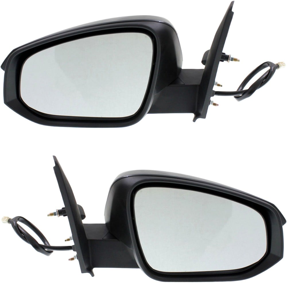 Mirror Pair/Set for Toyota 4Runner 2014-2018, Right (Passenger) and Left (Driver), Power Control, Manual Folding, Heated, Paintable, w/o Auto-Dimming, Puddle Light, Signal Light Replacement
