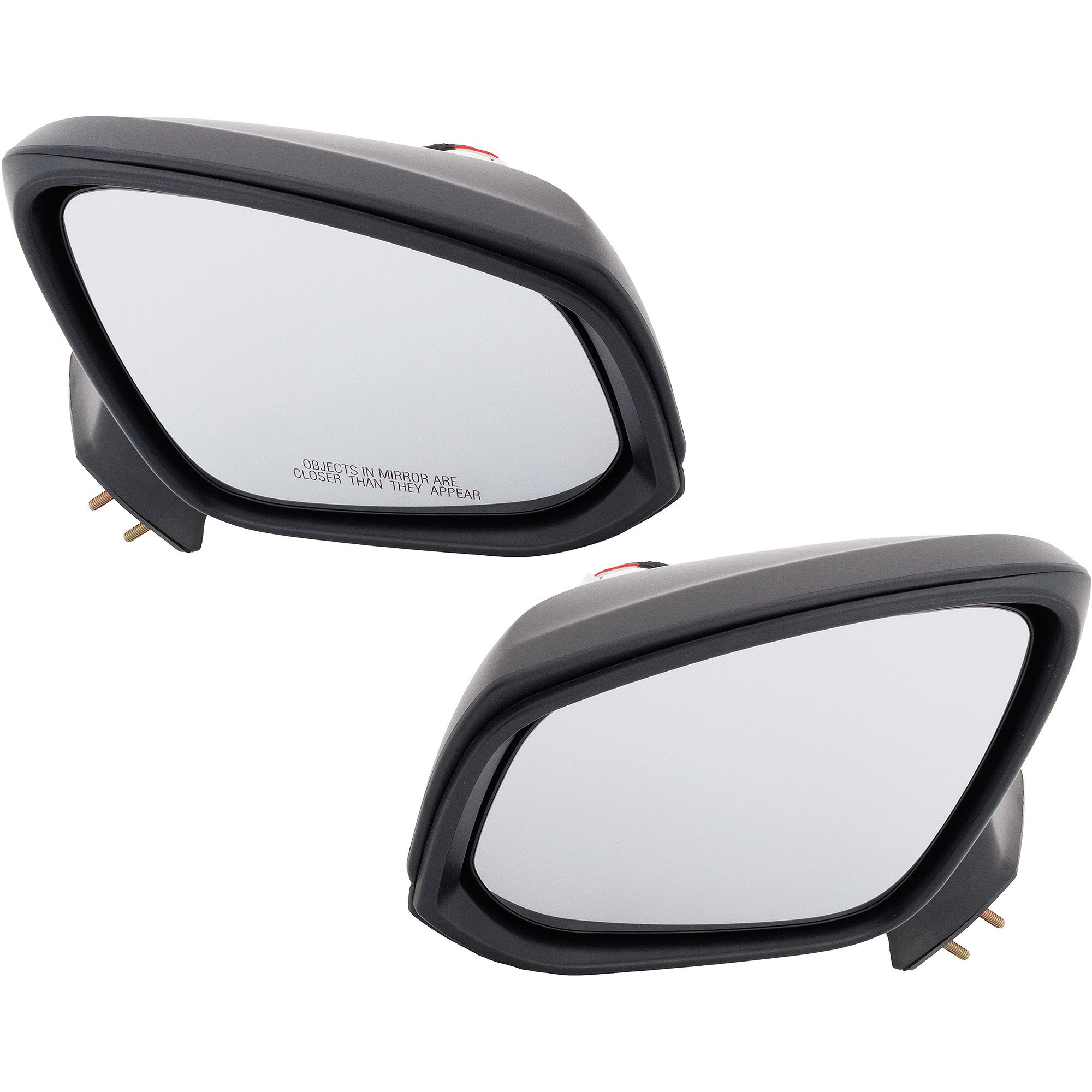 Power Mirror Pair/Set for 2019-2021 Toyota RAV4, Right (Passenger) and Left (Driver), Manual Folding, Non-Heated, Textured, Without Blind Spot Detection and Signal Light, North America Built Vehicle Replacement