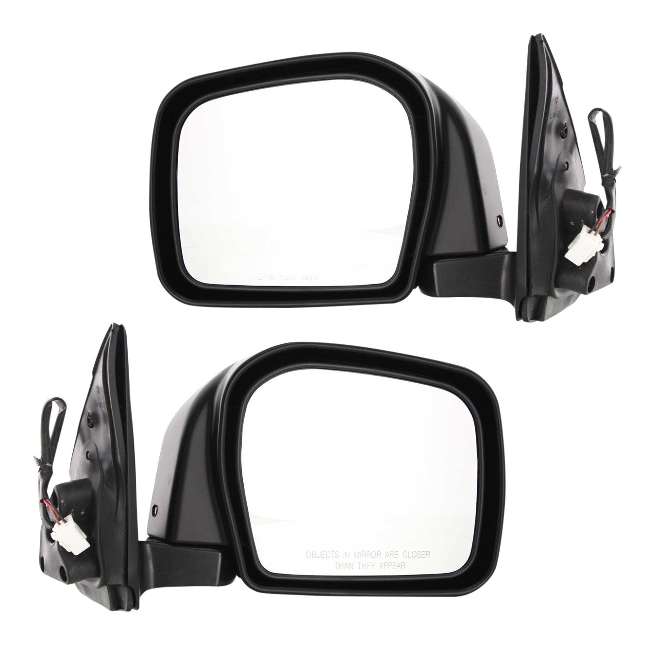 Mirror Pair/Set for Toyota 4Runner 2000-2002, Right (Passenger) & Left (Driver), Manual Folding, Power, Non-Heated, Paintable, without Auto-Dimming, Blind Spot Detection, Memory & Signal Light Replacement