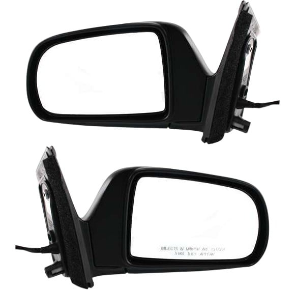 Power Mirror Pair/Set for 1998-2003 Toyota Sienna LE Models, Right (Passenger) and Left (Driver), Manual Folding, Non-Heated, Paintable Replacement