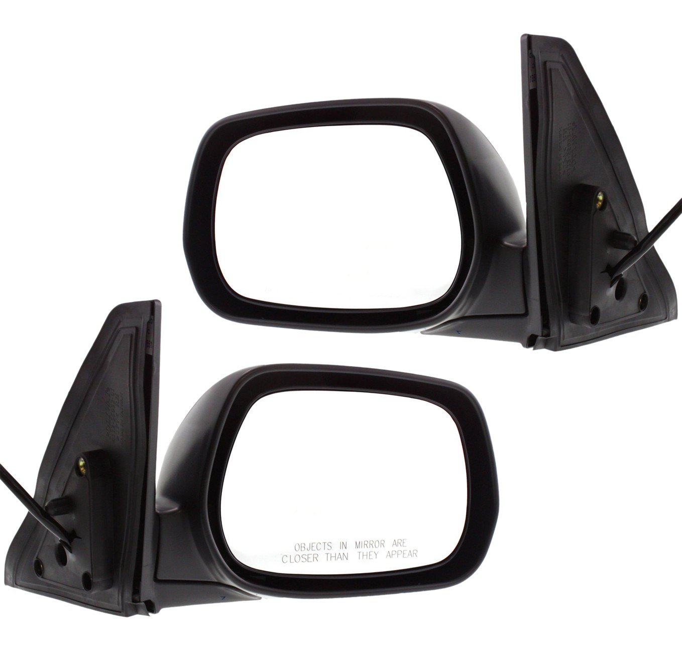 Power Mirror Pair/Set for Toyota RAV4 2001-2005, Manual Folding, Heated, Paintable, Right (Passenger) and Left (Driver) Replacement