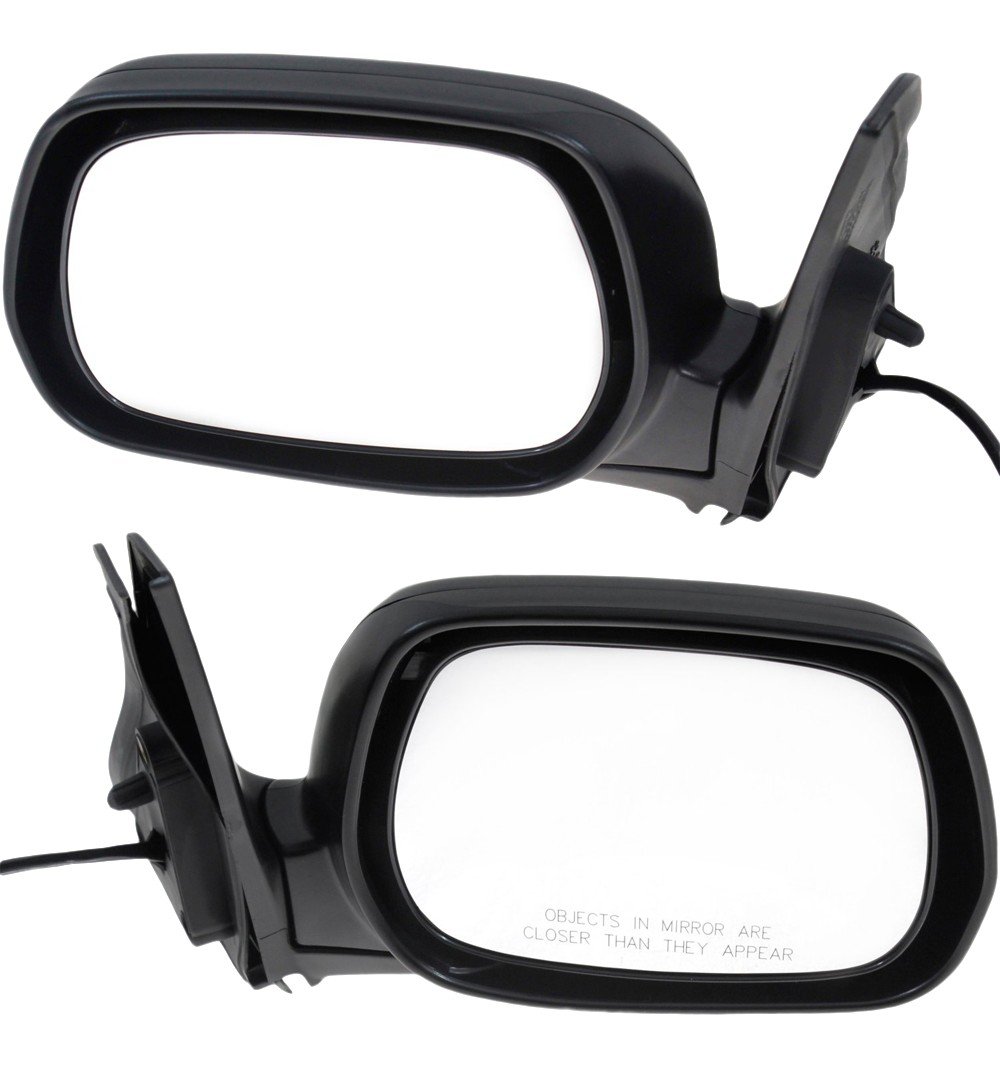 Power Mirror Pair/Set for Toyota RAV4 2001-2005, Right (Passenger) and Left (Driver), Manual Folding, Non-Heated, Paintable Replacement