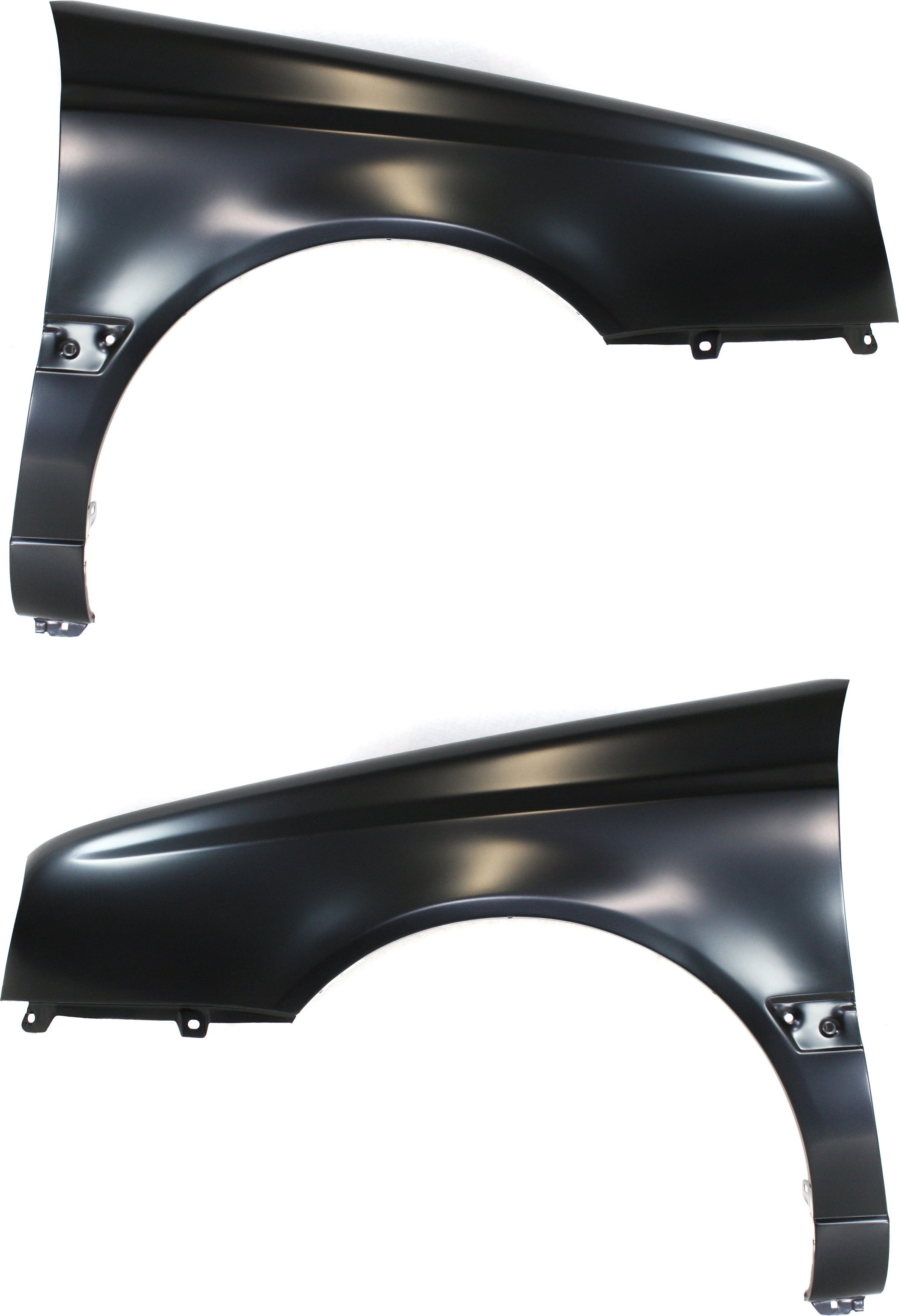 Front Fender Pair/Set for 1993-1999 Volkswagen Golf/Jetta, Right (Passenger) and Left (Driver), Primed (Ready to Paint), w/ Molding Type and Antenna Hole Replacement