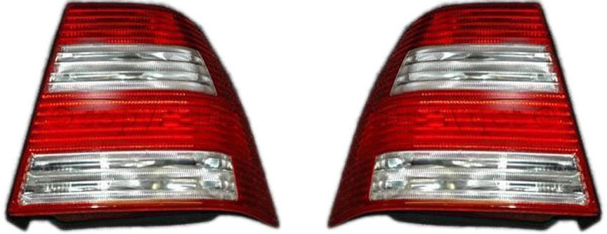 Tail Light Pair/Set for 2004-2005 Volkswagen Jetta, Right (Passenger) and Left (Driver) Light Lens and Housing Replacement