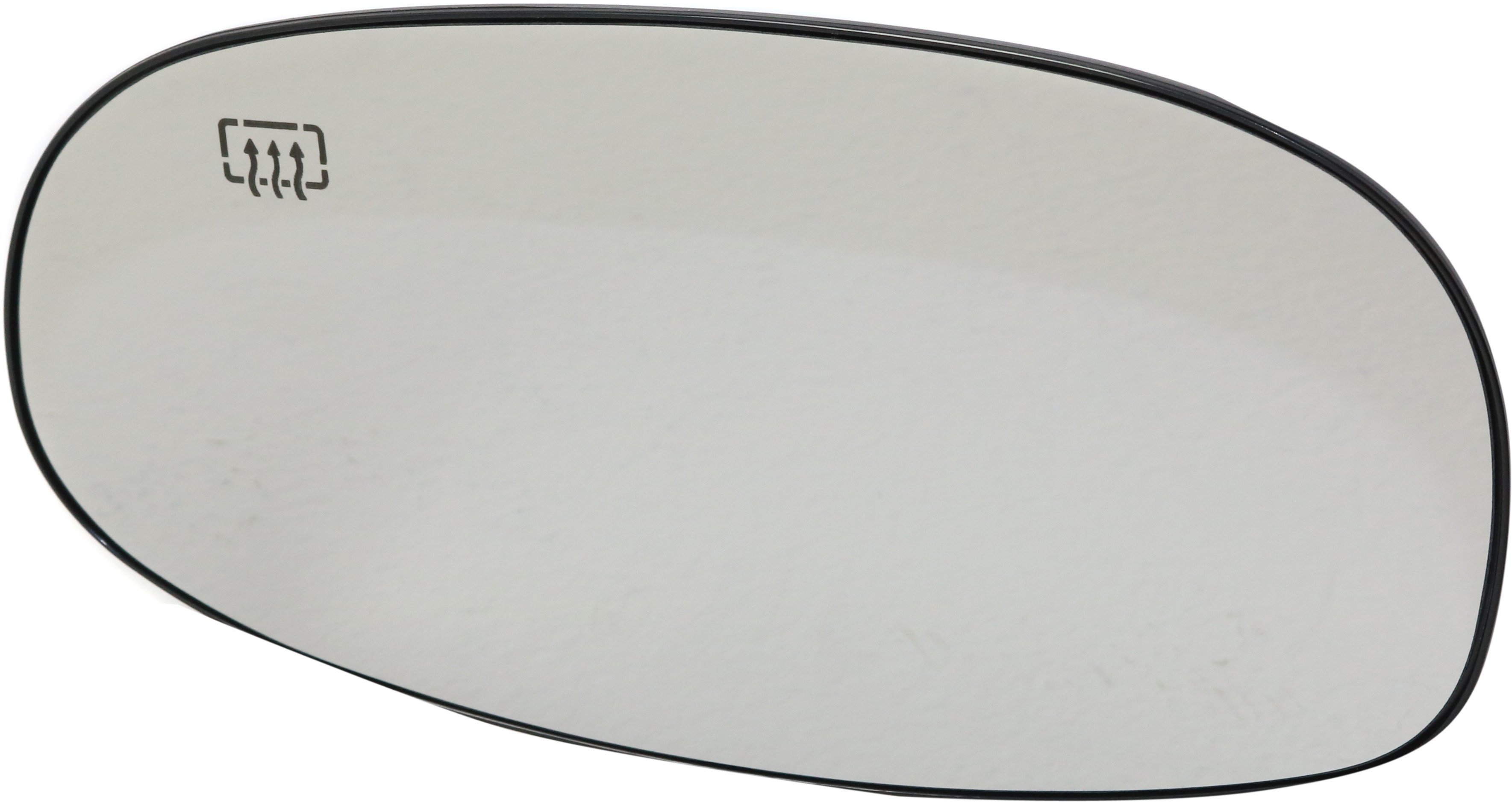 Mirror Glass for L-Series 2000-2005, Left (Driver), Heated, Sedan/Wagon, with Backing Plate, Replacement