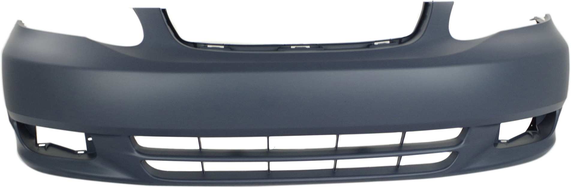 Front Bumper Cover for 2003-2004 Toyota Corolla, Primed (Ready to Paint), without Spoiler Holes, Compatible with CE/LE Models, Replacement (CAPA Certified)