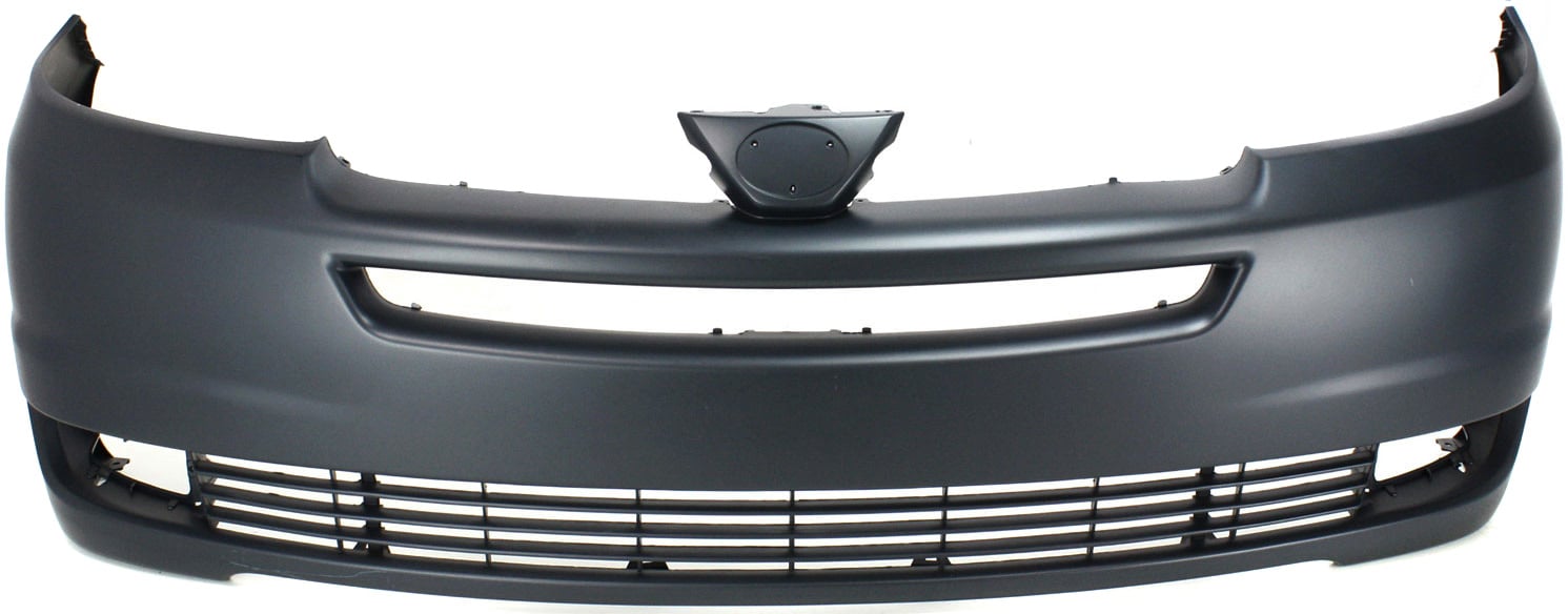 Front Bumper Cover for Toyota Sienna 2004-2005, Primed (Ready to Paint), without Parking Assist Sensor Holes, without Radar Cruise Control, Replacement