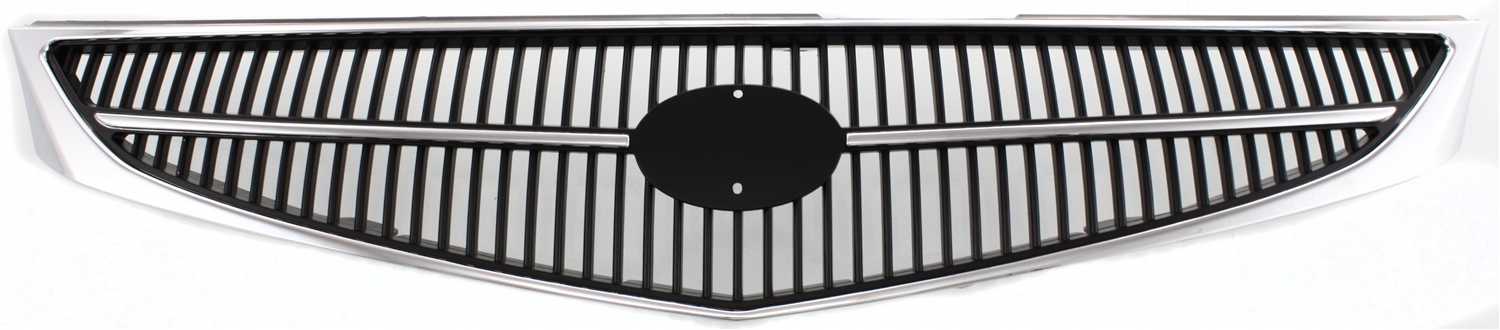 Grille for Toyota Solara 1999-2001, Chrome Shell with Painted Black Insert, Replacement