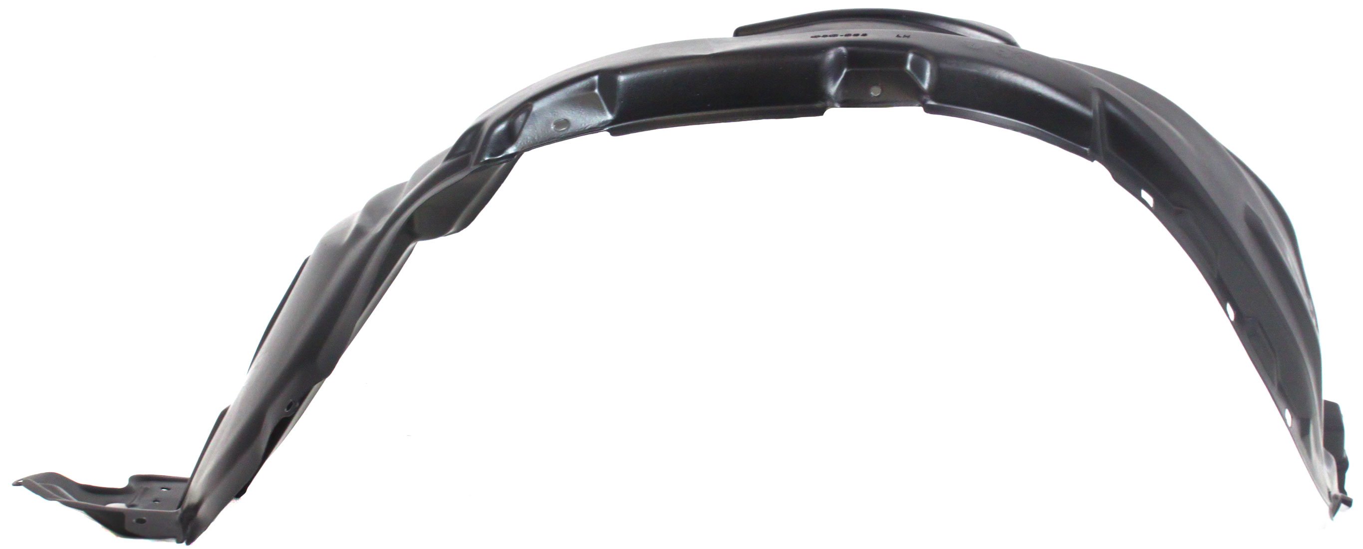 Front Fender Liner for Toyota RAV4 2006-2012, Left (Driver) Side, Plastic, Vacuum Form, Built for North America, without Wheel Opening Flares, Replacement