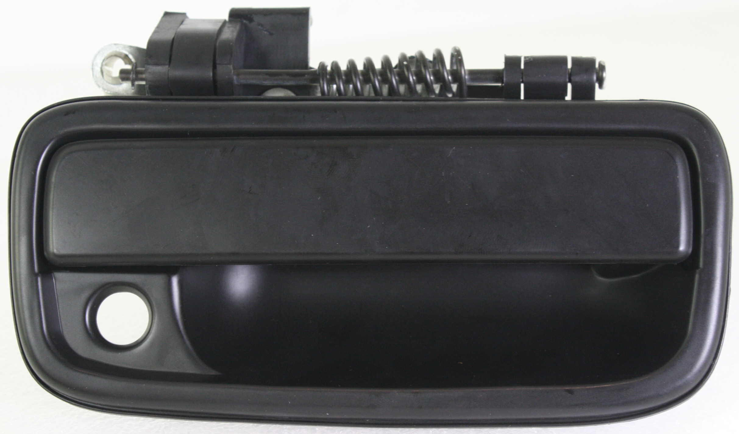 Front Exterior Door Handle for Toyota Tacoma 1995-2004, Right (Passenger), Smooth Black with Keyhole, Replacement