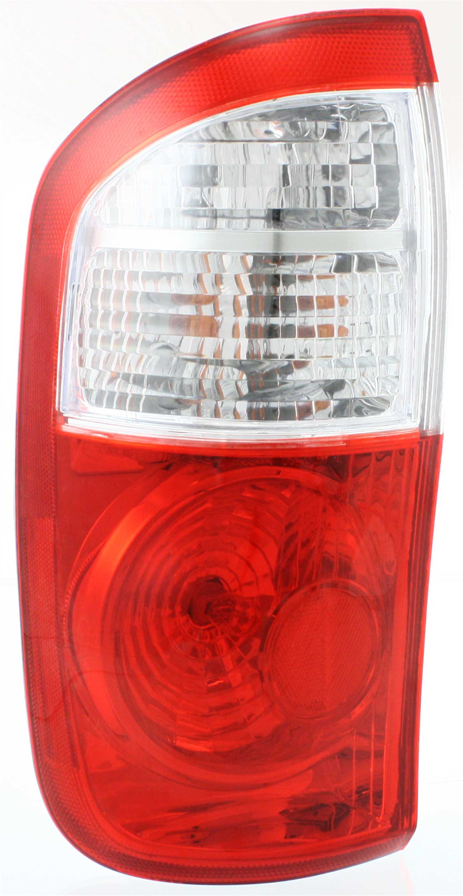 Tail Light Assembly for Toyota Tundra 2004-2006, Left (Driver), Halogen, with Standard Bed, Double Cab, Clear and Red Lens, Replacement