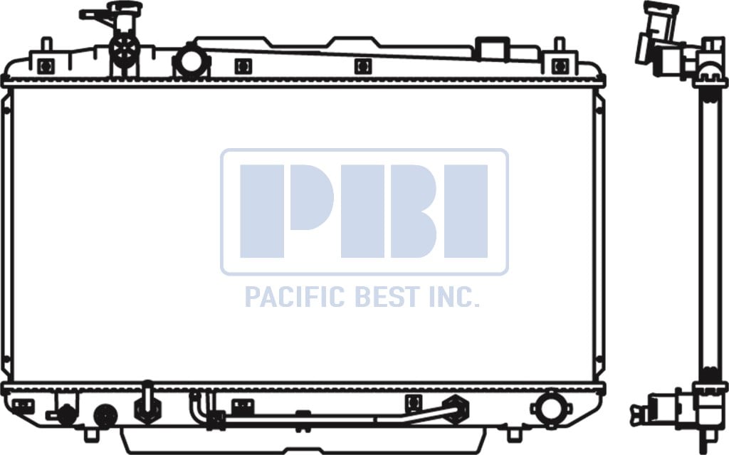 Radiator Assembly for 2001 - 2005 Toyota RAV4 with Automatic Transmission, Air Conditioning;  1640028191, Replacement