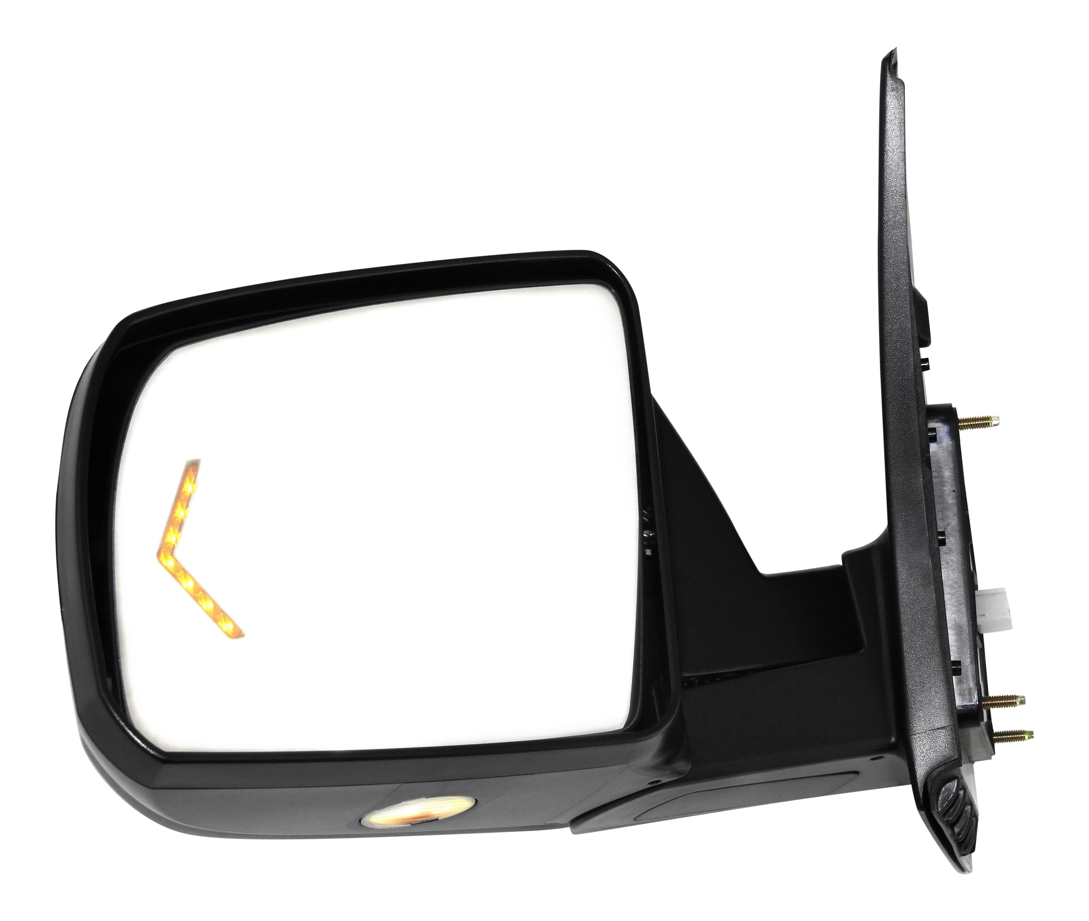 Power Folding Mirror for Toyota Sequoia 2008-2011/Limited/Platinum Models, Toyota Tundra 2007-2013/Limited Model, Left (Driver), Non-Towing, Chrome, Heated, with Memory, Puddle Light, Signal Light, Replacement