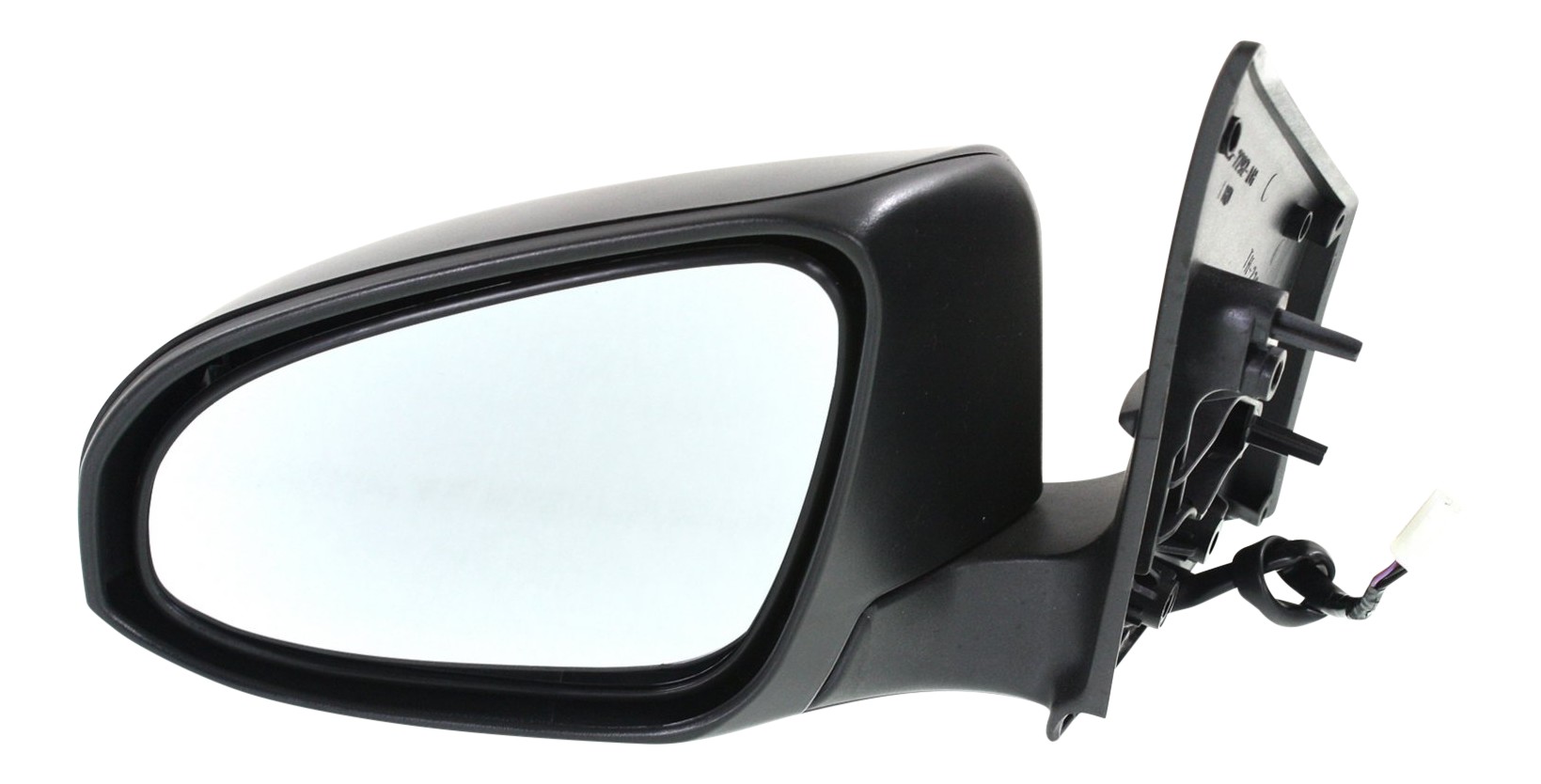 Power Mirror for Toyota Corolla 2014-2019, Left (Driver), Manual Folding, Heated, Paintable, without Auto Dimming, Blind Spot Detection, Memory, and Signal Light, Replacement