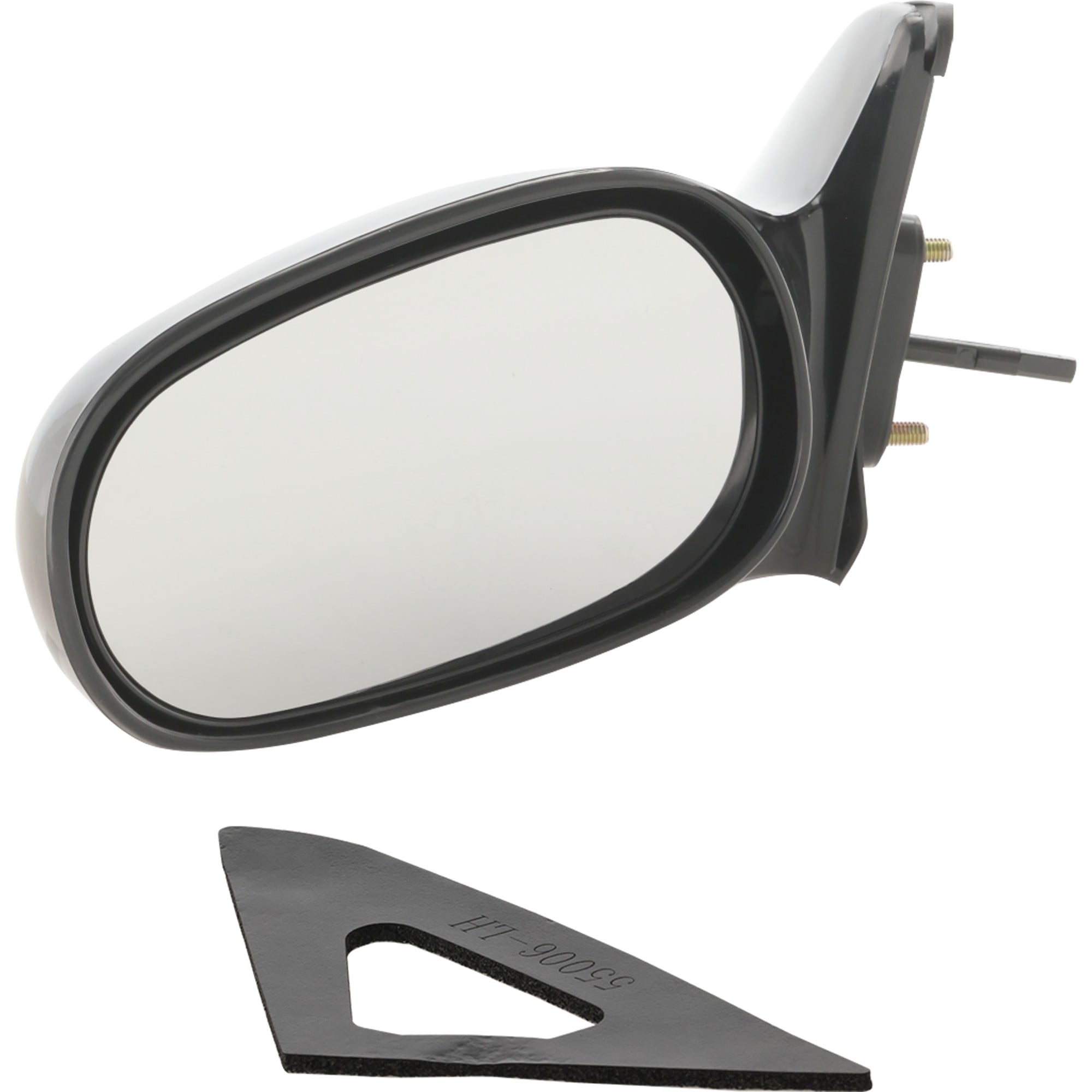 Manual Remote Mirror for Toyota Corolla/Chevrolet Prizm 1998-2002, Left (Driver), Non-Folding, Non-Heated, Paintable, without Auto Dimming, Blind Spot Detection, Memory, and Signal Light, Replacement