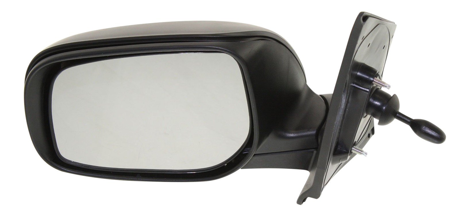 Manual Remote Mirror for Toyota Yaris Sedan 2007-2012, Left (Driver), Manual Folding, Non-Heated, Paintable, Replacement