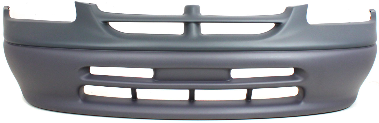 Front Bumper Cover for Dodge Caravan 1997-1998, Primed (Ready to Paint), without Fog Light Holes, Base/SE Models Replacement