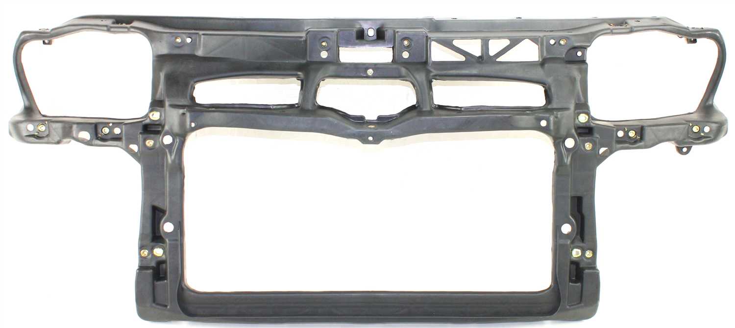 Radiator Support Assembly for Volkswagen Jetta 1999-2005 / Golf 1999-2006, Black Plastic, Replacement (CAPA Certified)