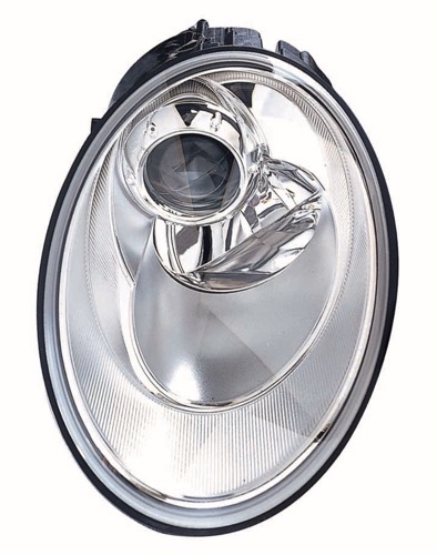 Left (Driver) Headlight Lens/Housing for 2006 - 2010 Volkswagen Beetle, Front Headlight Assembly Replacement Housing / Lens / Cover, Halogen Composite Assembly,  1C0941029N, Replacement