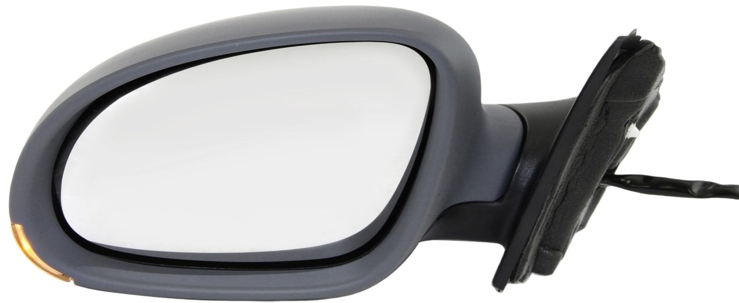 Power Mirror for Volkswagen Jetta Sedan 2005-2010, Left (Driver), Manual Folding, Heated, Paintable, with Signal Light, without Puddle Light, Replacement