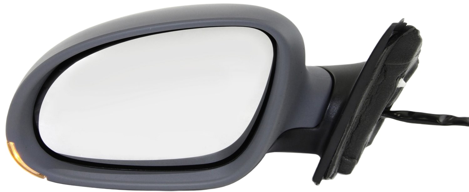 Power Mirror for Volkswagen Jetta Sedan 2005-2010, Left (Driver), Manual Folding, Heated, Paintable, with Signal Light, without Puddle Light, Replacement