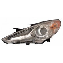 2011 - 2014 Hyundai Sonata Front Headlight Assembly Replacement Housing / Lens / Cover - Left <u><i>Driver</i></u> Side - (2.0T Limited + Hybrid Limited + Limited + SE)