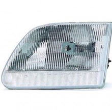 1997 - 2004 Ford F-150 Front Headlight Assembly Replacement Housing / Lens / Cover - Left (Driver) Side - (Base Model + Harley-Davidson Edition + Lariat + XL + XLT)