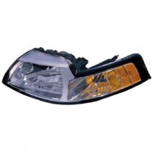 1999 - 2000 Ford Mustang Front Headlight Assembly Replacement Housing / Lens / Cover - Left (Driver) Side