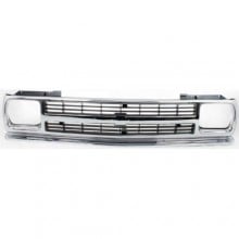 Grille Assembly For 1991-1992 Chevy S10 Q787XP GRILLE; CHROME/BLACK; CHEVY ONLY