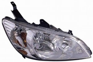 2004 - 2005 Honda Civic Front Headlight Assembly Replacement Housing / Lens / Cover - Right (Passenger) Side - (Gas Hybrid + Sedan + Coupe)