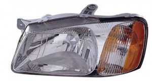 2000 - 2002 Hyundai Accent Front Headlight Assembly Replacement Housing / Lens / Cover - Left (Driver) Side