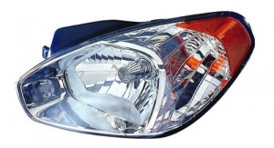 2006 - 2007 Hyundai Accent Front Headlight Assembly Replacement Housing / Lens / Cover - Left (Driver) Side - (Hatchback)