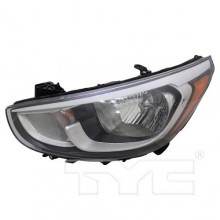 2015 - 2017 Hyundai Accent Headlight Assembly - Left (Driver) (CAPA Certified)