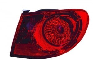 2007 - 2010 Hyundai Elantra Rear Tail Light Assembly Replacement / Lens / Cover - Right (Passenger) Side Outer